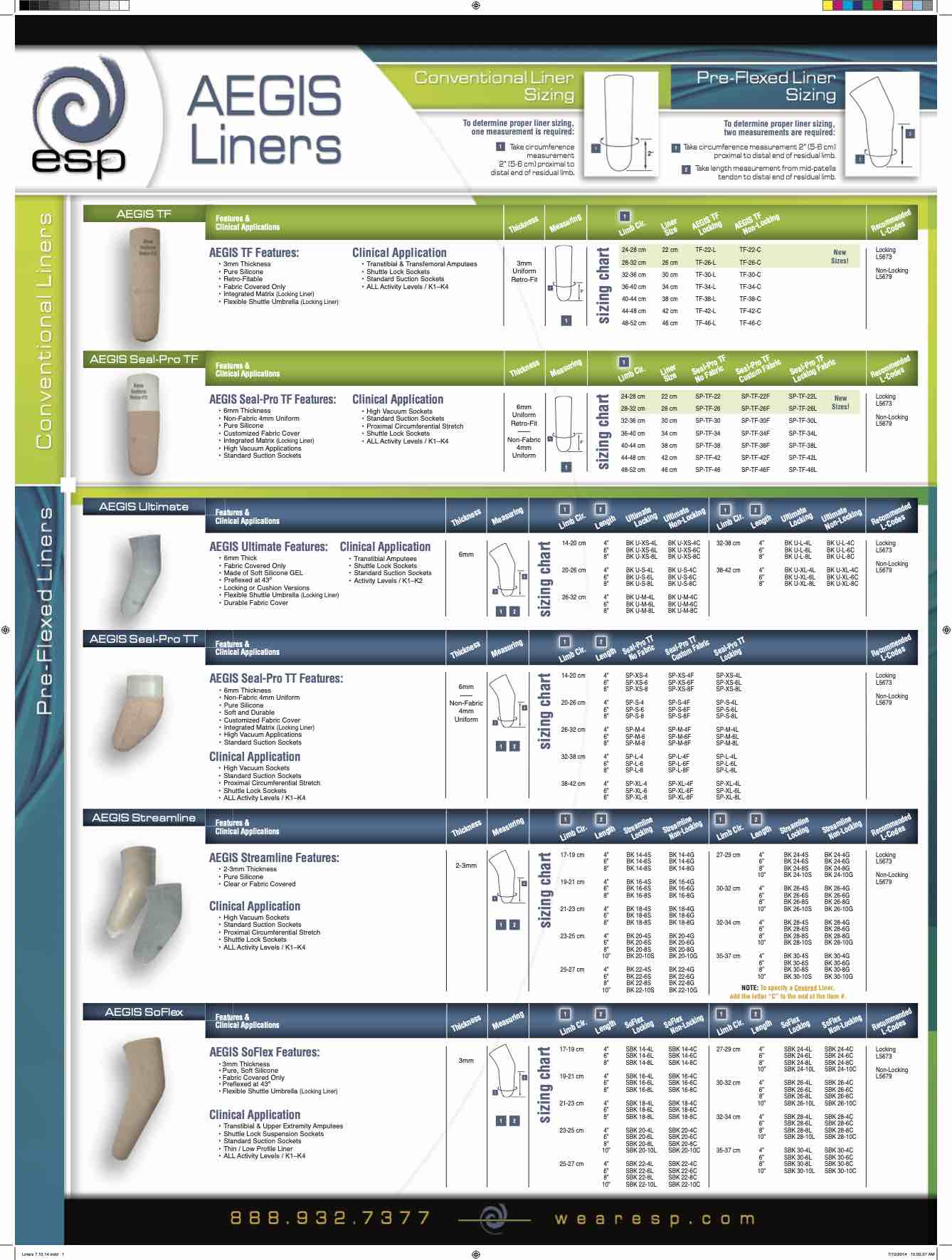 Aegis Streamline | Silicone Prosthetic Liner | ESP